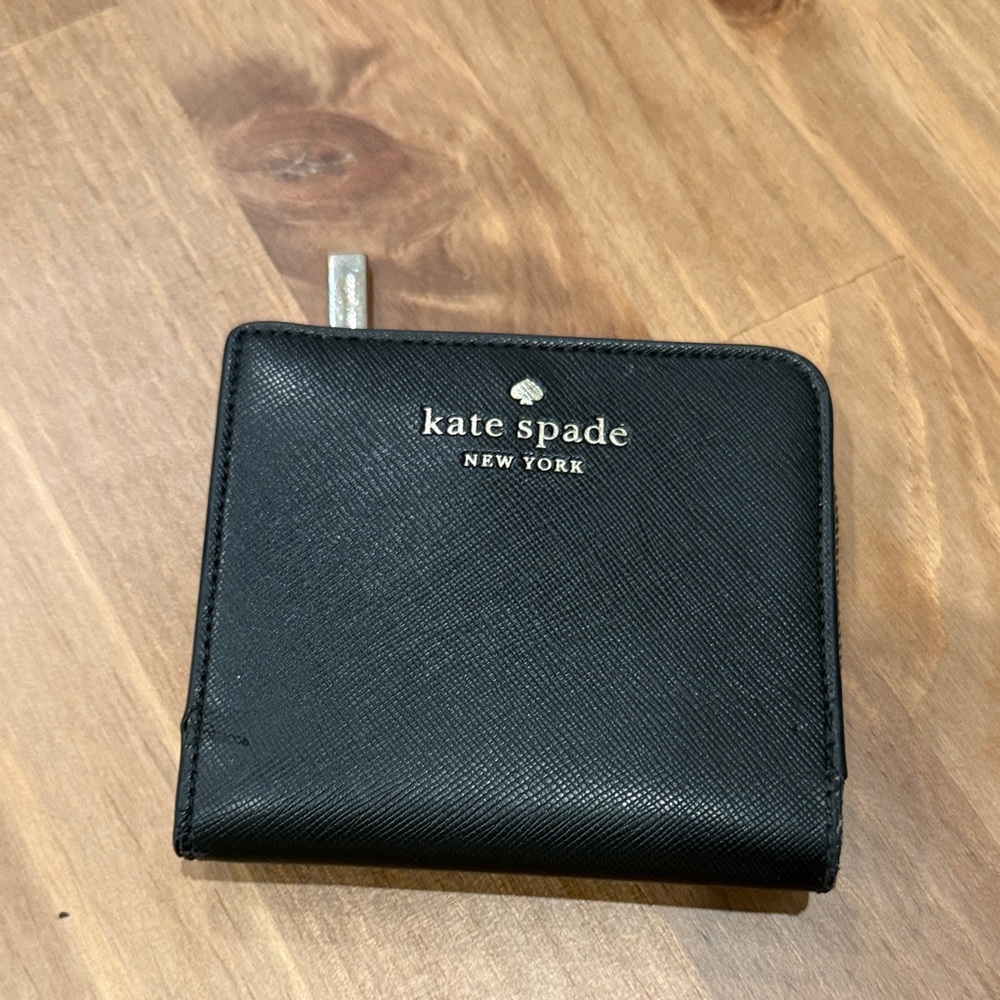 Kate Spade Black Wallet with Silver Accents